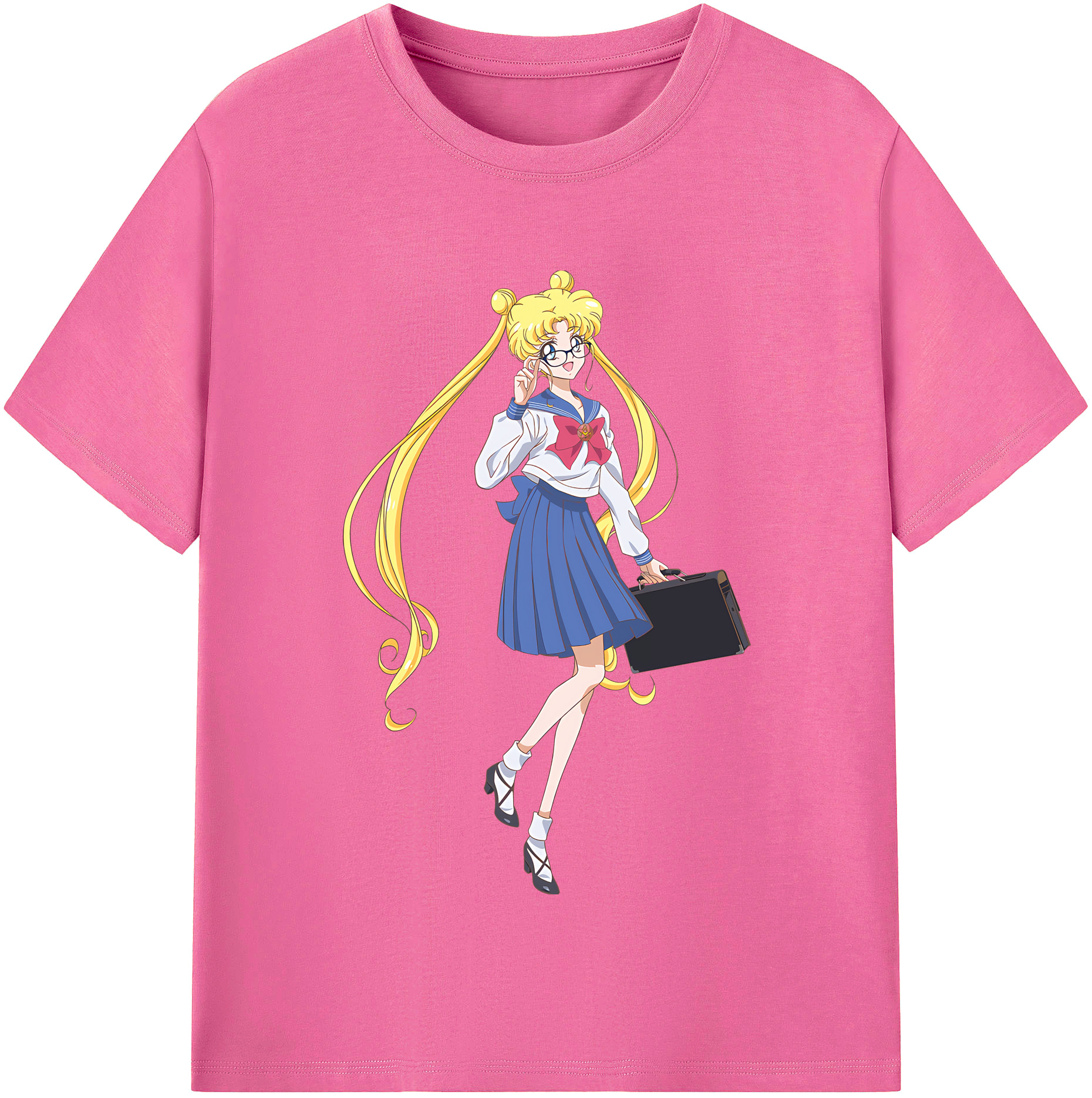 （画像用） 美少女戦士セーラームーン 愛野 美奈子 あいの みなこ Sailor Moon Aino Minako レディースカジュアルプリントTシャツ（綿100％）